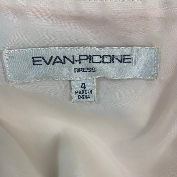 Evan Picone Siz 4 Colorful Abstract Floral Sheath Dress Sleeveless Easter Summer - Picture 5 of 5